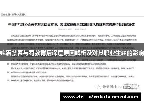 魏震禁赛与罚款背后深层原因解析及对其职业生涯的影响 魏震禁赛与罚款背后深层原因解析及对其职业生涯的影响